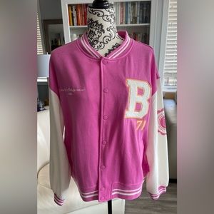 Barbie Varsity Jacket, pink, size L